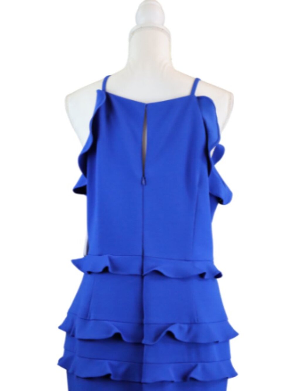 Adrianna Papell Royal Blue Ruffle Formal Evening Event Dress Size - Picture 8 of 14